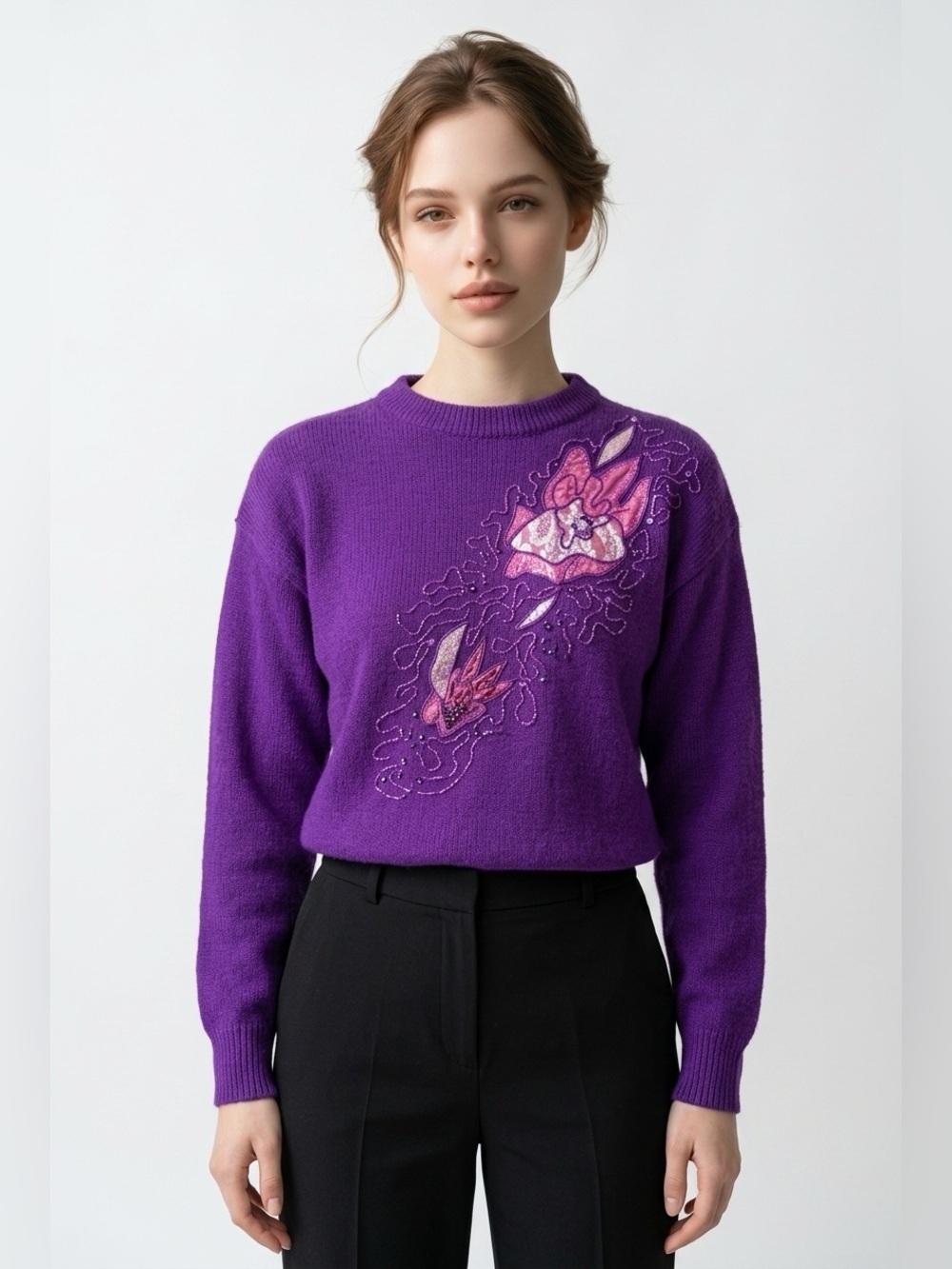 80s appliqué sweater
